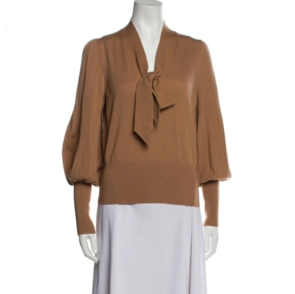 ZIMMERMANN Merino wool Tie Neck Sweater Size: S - Picture 1 of 11